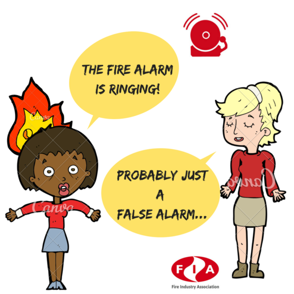 The fire alarm is ringing! Probably just a false alarm...