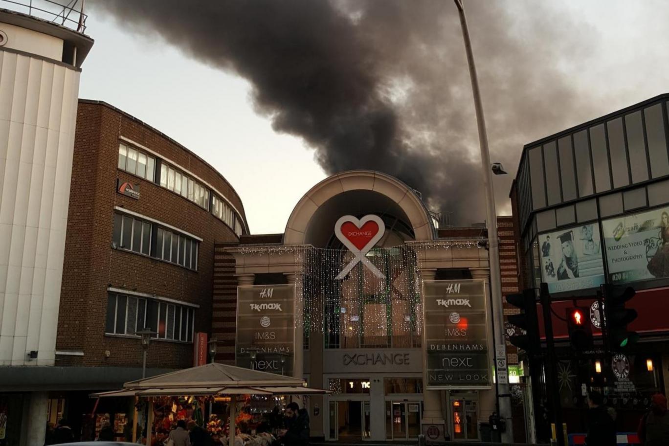 Ilford Fire: Huge Tower Of Smoke As Firefighters Tackle Town Centre Blaze